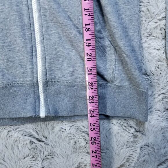Nike Sweatshirt Hoodie Womens M Gray Fleece Full Zip long Sleeve 611719-063 - Picture 8 of 9